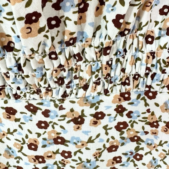 Faithfull The Brand Sidonie Floral Aurelia Cream Floral Mini Dress Size 4 - Picture 7 of 12